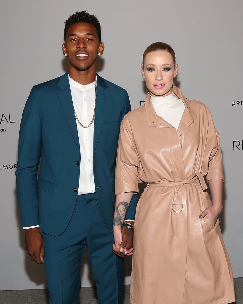 Iggy Azalea and her boyfriend, Nick Young, held hands on the red carpet at the Reveal Calvin Klein fragrance launch party on Monday.