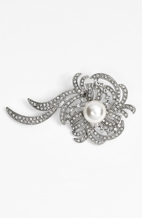 Nina Janice Faux Pearl And Crystal Brooch 44 Sex And The City T 