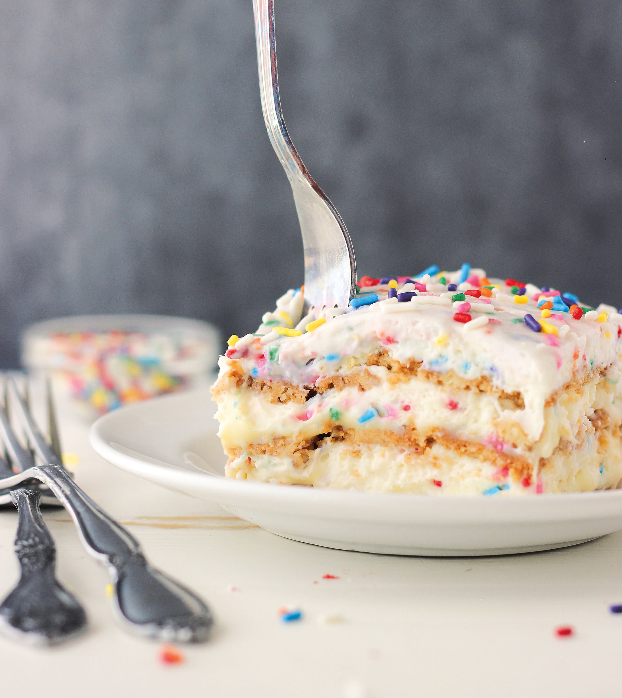 Funfetti Icebox Cake - Amanda's Cookin' - No Bake Desserts