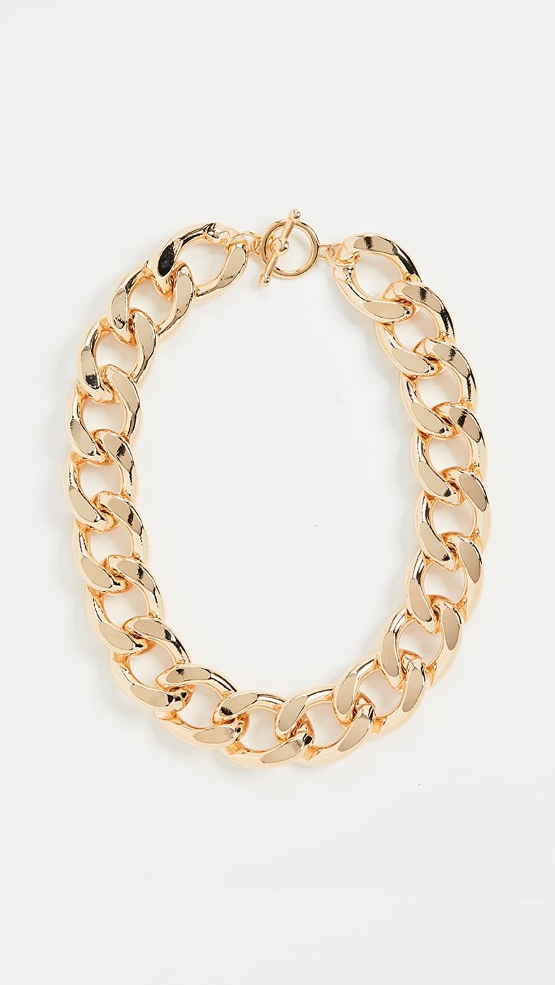 Kenneth Jay Lane Gold Large Links Chain Necklace