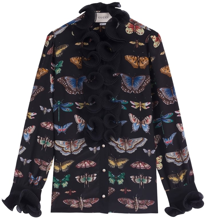 Gucci Butterfly Silk Shirt