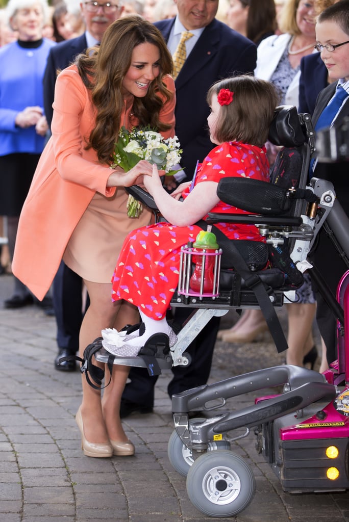 Kate celebrated her wedding anniversary on April 29, 2013, by visiting the Naomi House Children's Hospice in Hampshire, England.