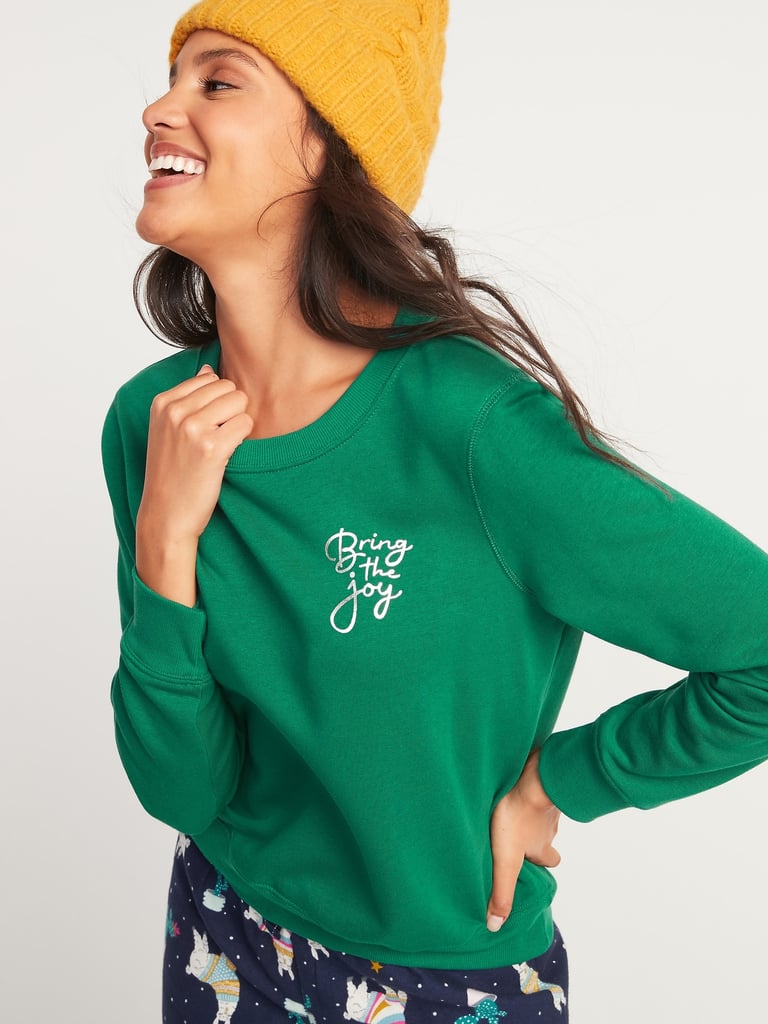 Bring the Joy Cozy Christmas Graphic French Terry Sweatshirt