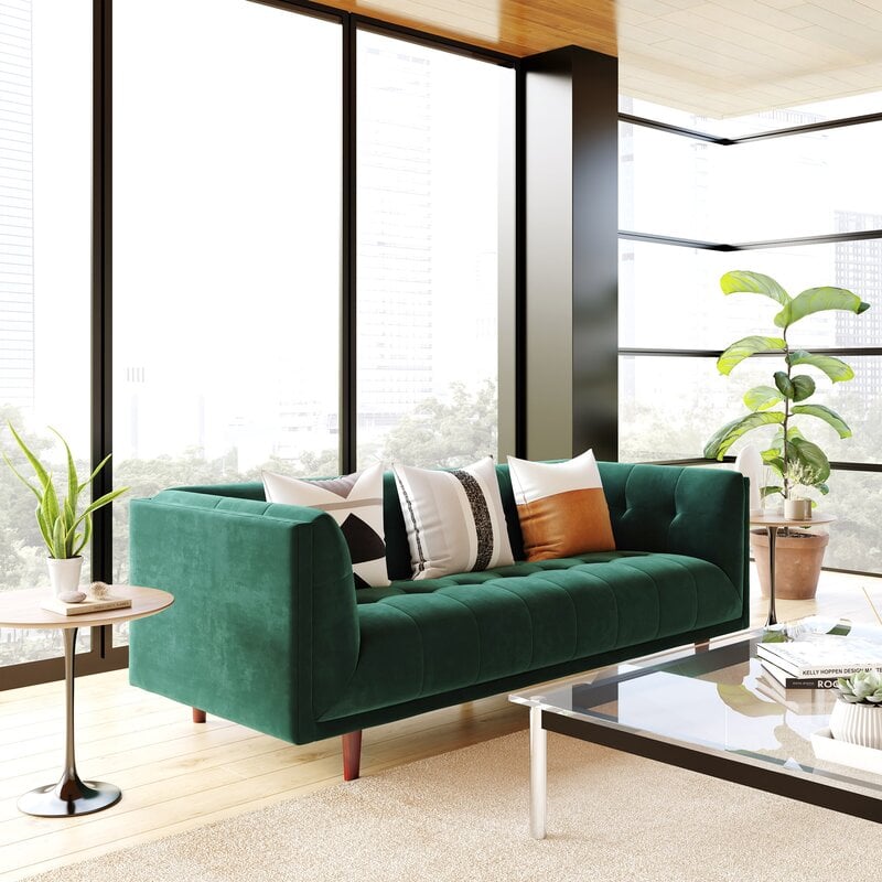 An Apartment Sofa: AllModern Jayda Velvet Sofa