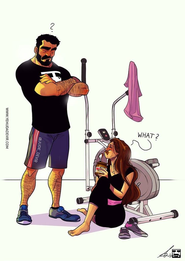 We Bought Elliptical Artist Draws What Marriage With His Wife Looks Like Popsugar Love