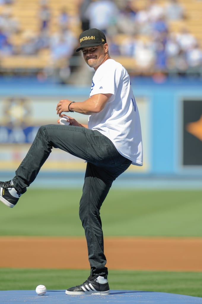 Fergie, Josh Duhamel, and Axl at Dodgers Game August 2016