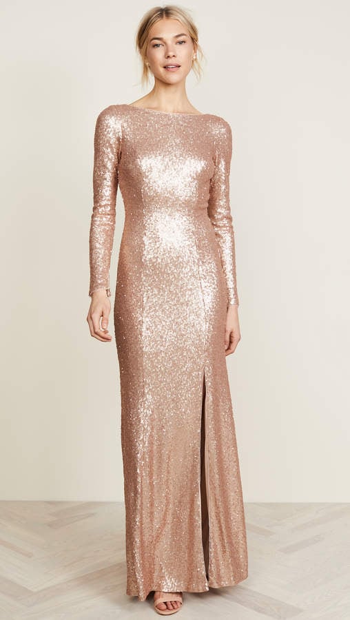 Theia Giselle Bateau Sequin Gown