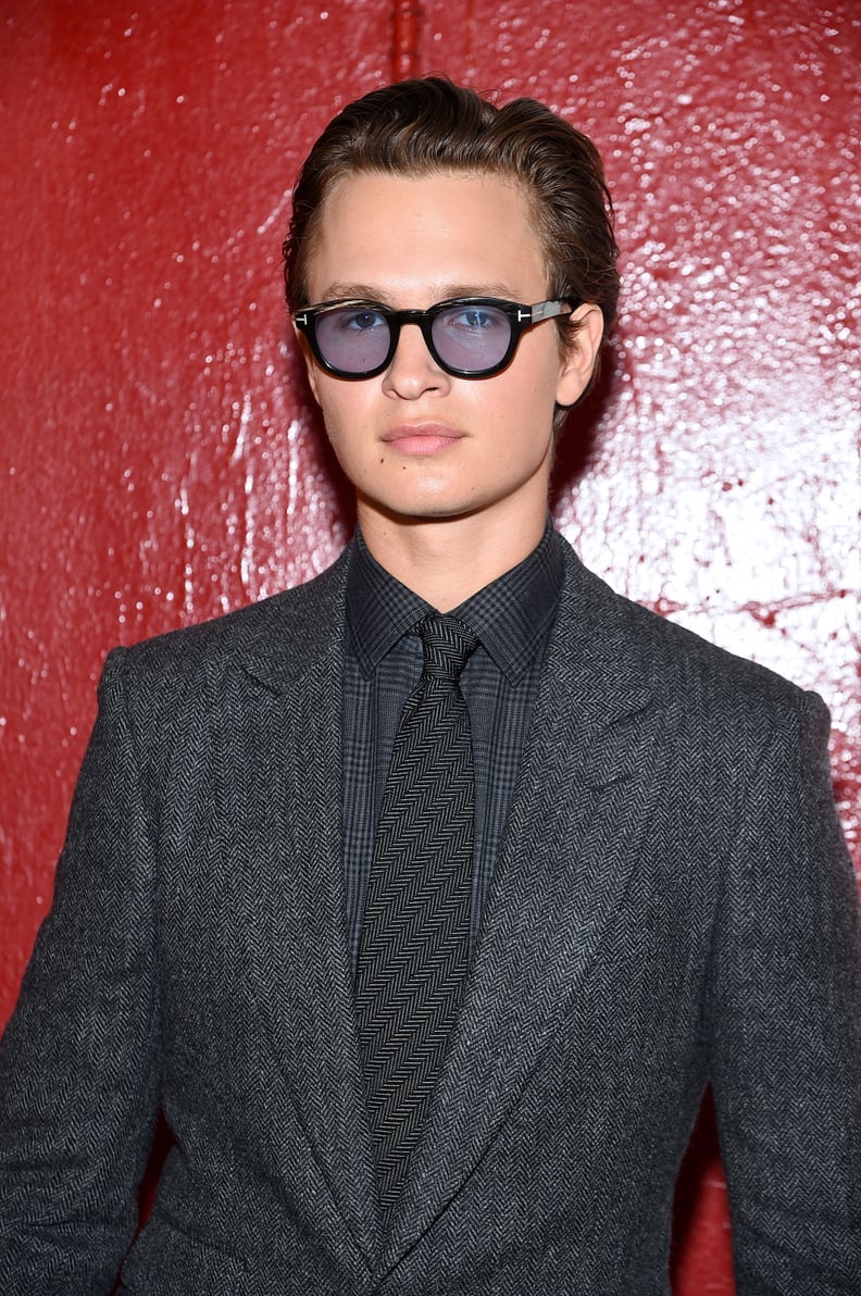 Ansel Elgort at Tom Ford Spring 2020