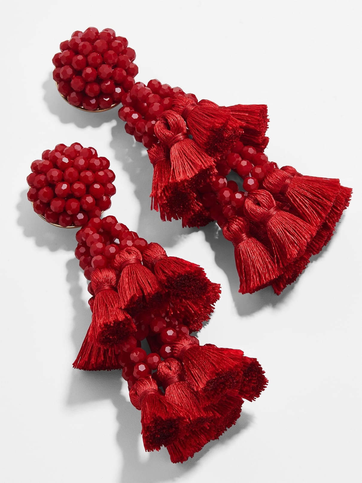 Baublebar red shop tassel earrings
