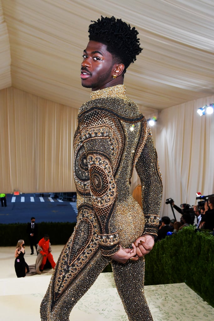 Lil Nas X Wears 3 Gold Versace Outfits at the 2021 Met Gala