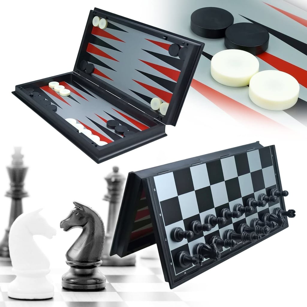 3-in-1 Game Set - Chess, Checkers, and Backgammon
