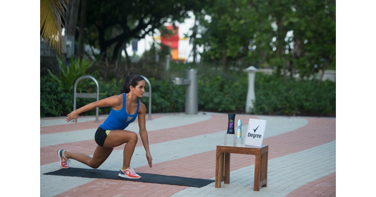 Runner's Lunge With Knee Drive Idalis Velazquez's HIIT Workout