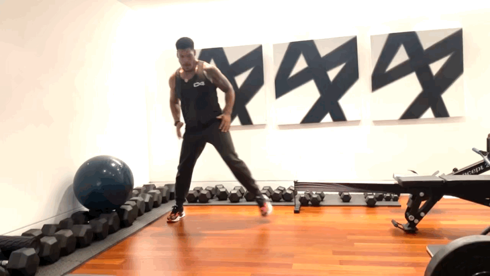 Circuit 2, Exercise 1: Side Lunge to High Knee