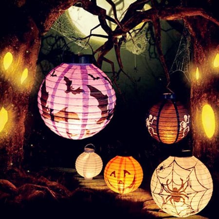 Halloween Paper LED Pumpkin Lanterns