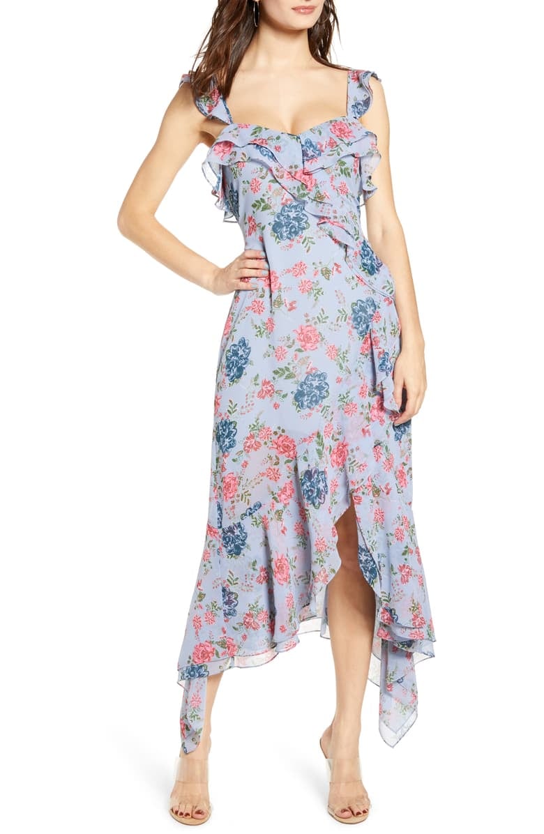 Wayf Issy Ruffle Midi Dress 25 Superpretty Dresses To Wear To A