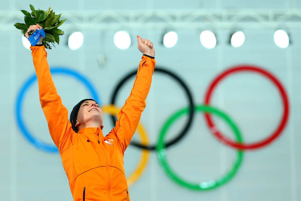 Ireen Wust of the Netherlands had an emotional moment after taking home the gold for the women's 3,000-meter speed skating event.