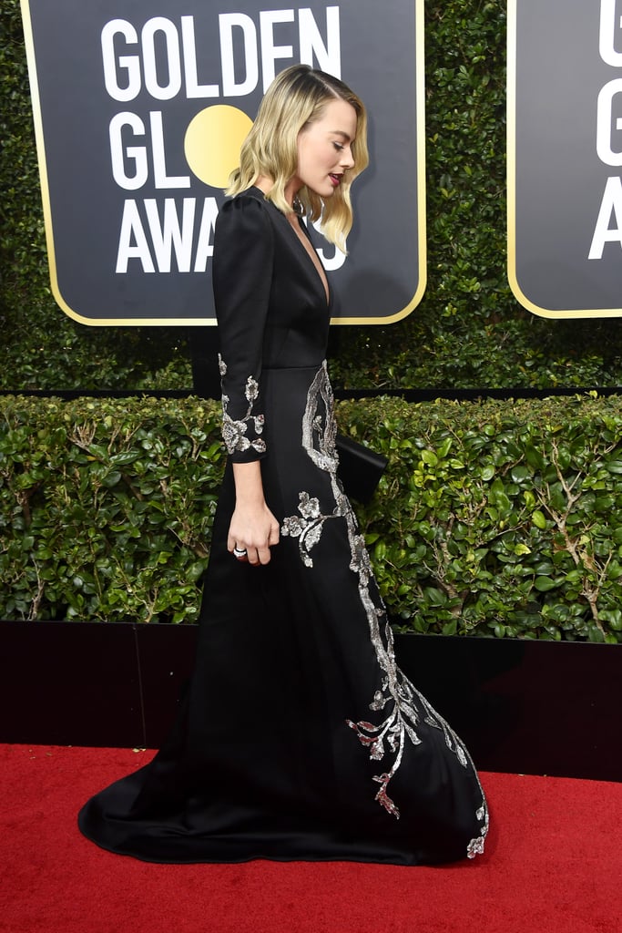 Margot Robbie Wearing Gucci Dress at 2018 Golden Globes