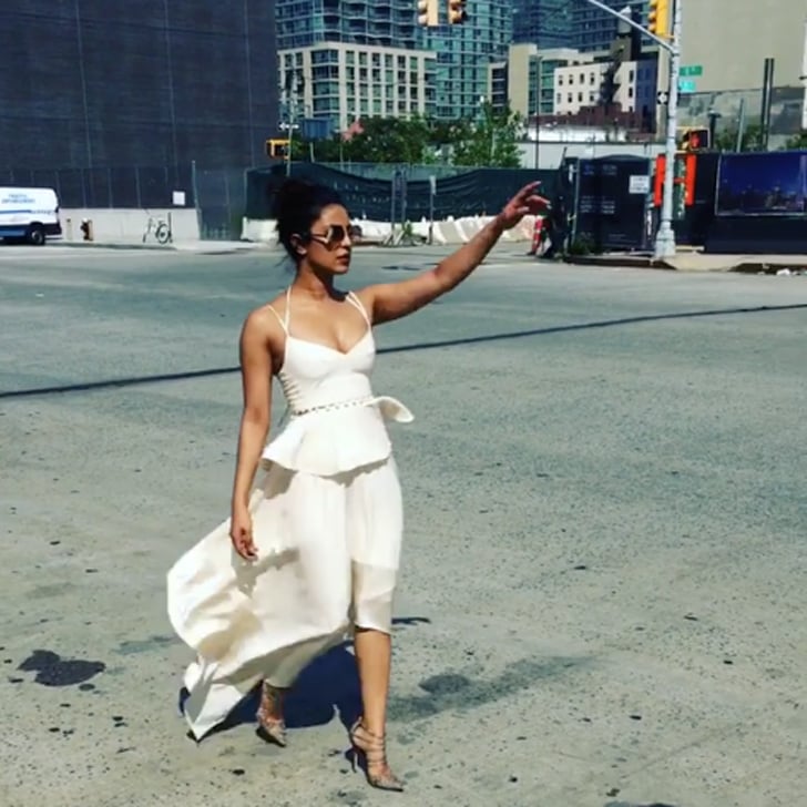 Priyanka Chopra Wearing White Dress in New York City