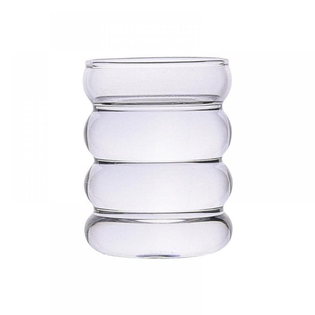 Ribbed Glass Cup