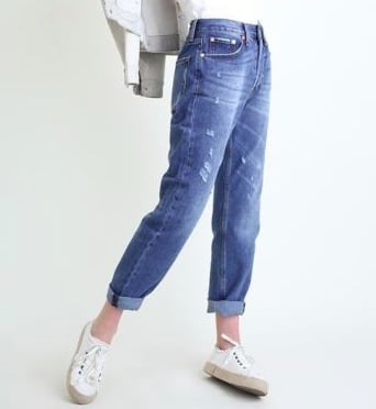 Distressed Mom Jeans