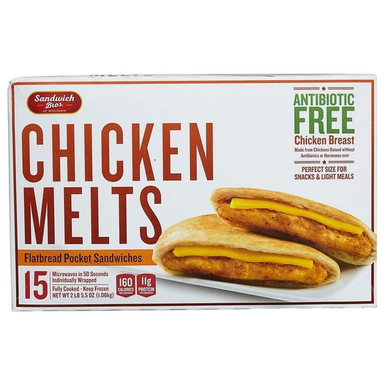 Chicken Melt Flatbread Pocket Sandwich ($13)