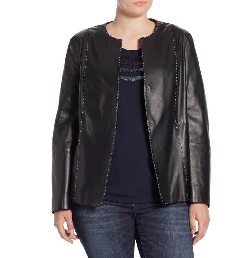 Marina Rinaldi Nappa Leather Jacket