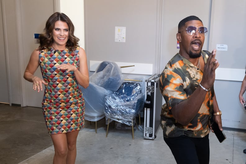 Karla Souza and Jamie Foxx visit Despierta America at Univision Studios to promote Day Shift.