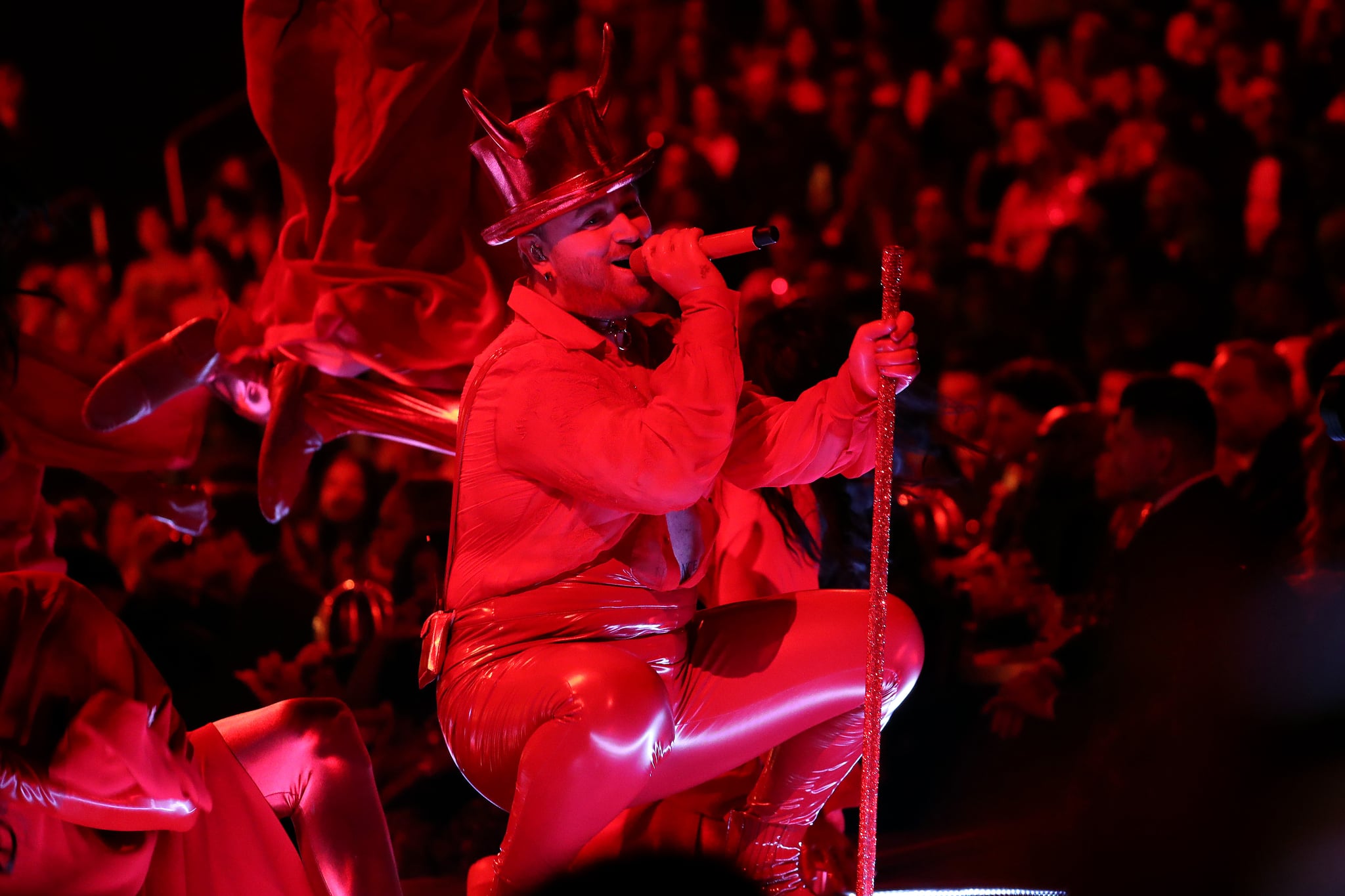 LOS ANGELES, CALIFORNIA - FEBRUARY 05: Sam Smith performs onstage during the 65th GRAMMY Awards at Crypto.com Arena on February 05, 2023 in Los Angeles, California. (Photo by Johnny Nunez/Getty Images for The Recording Academy)