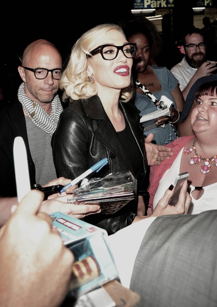 Gwen Stefani was surrounded by fans in NYC on Wednesday.