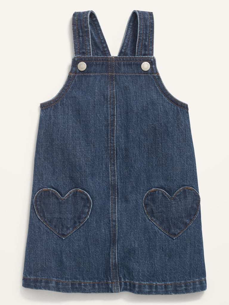 Old Navy Heart-Patch Jean Skirtall For Toddler Girls