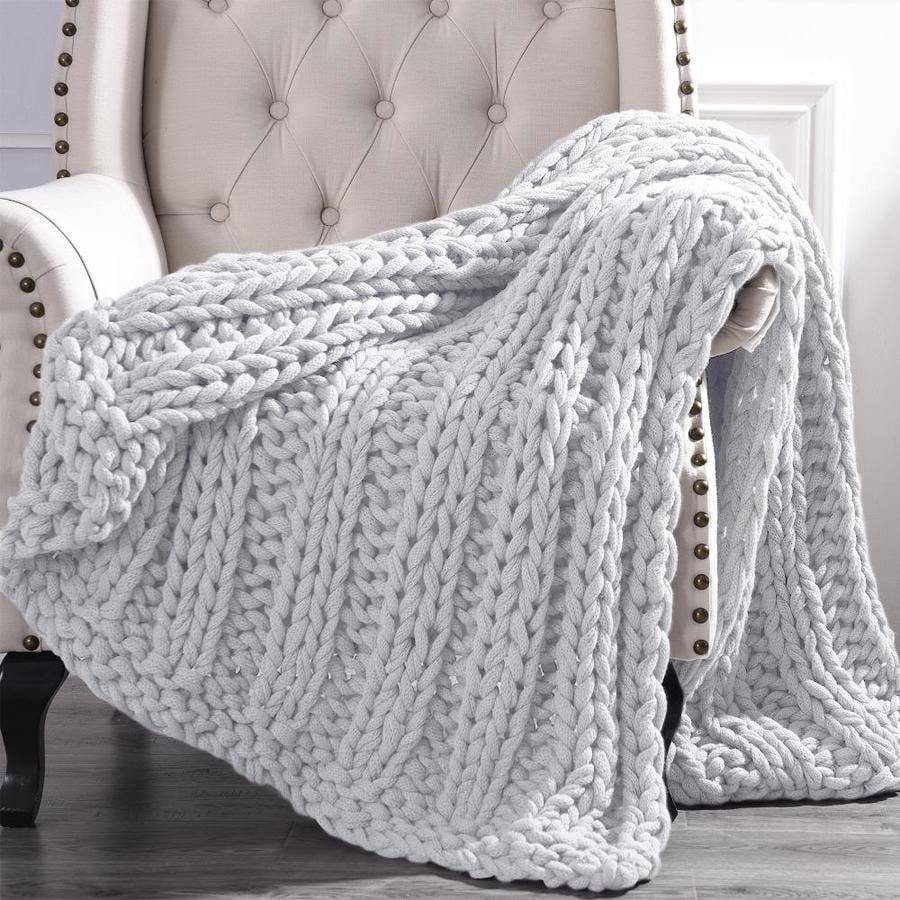 Amrapur Overseas Chunky Knit Throw Cotton Throw Most Popular Gifts