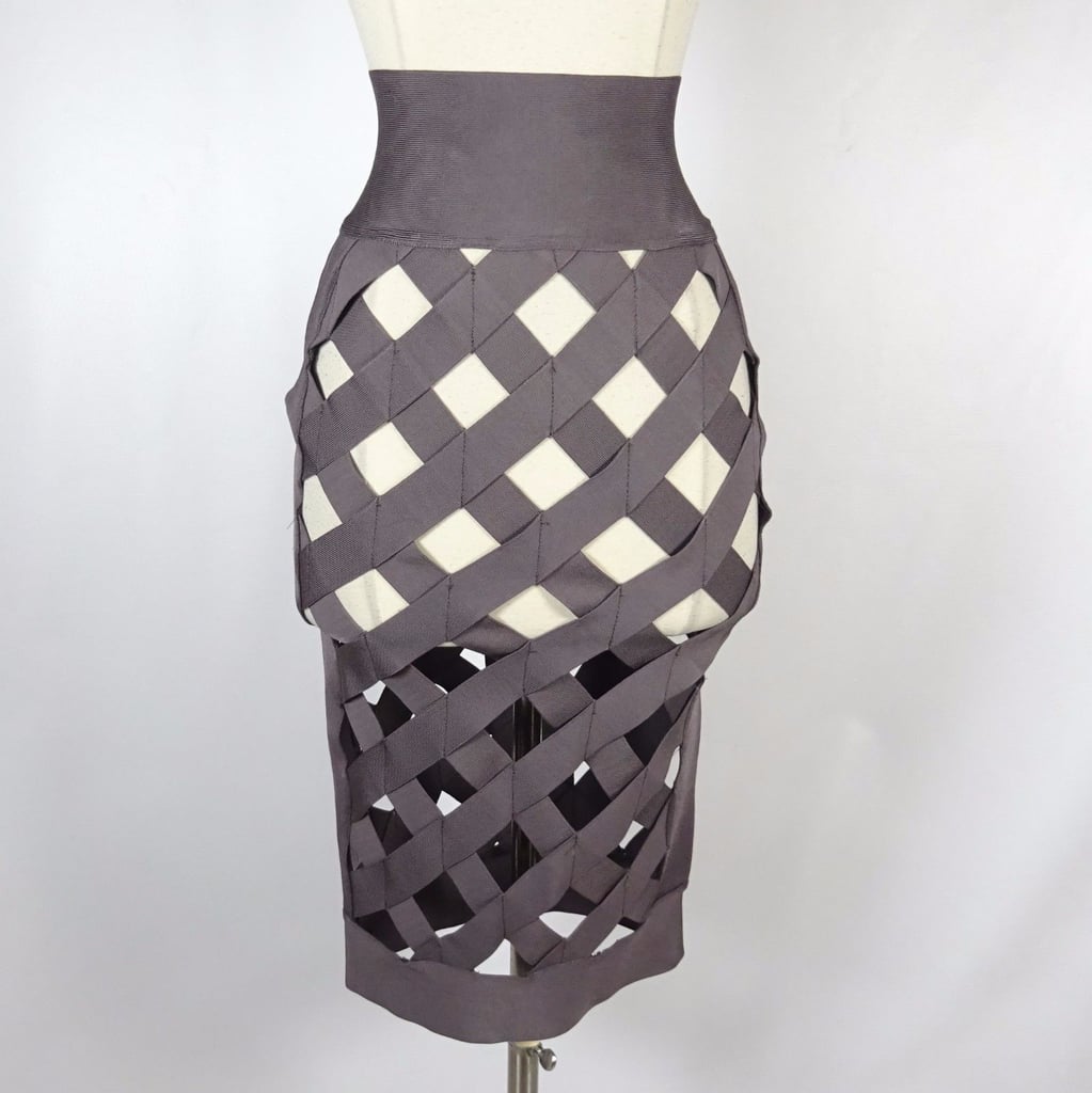 A Gray Mesh Skirt