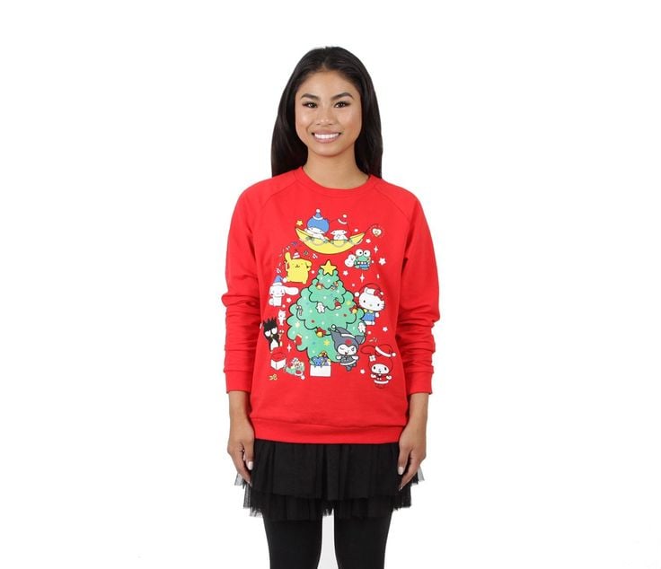 What better way to open presents than by wearing a Sanrio Characters Holiday Sweater ($60)? All of your favorite characters like My Melody and Keroppi join Hello Kitty.