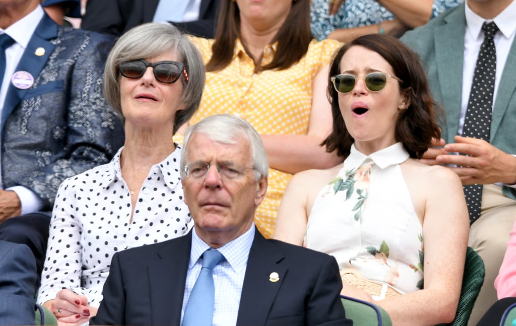 David Beckham and Claire Foy With Their Moms at Wimbledon