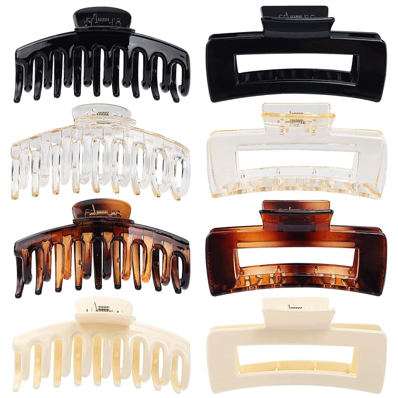 Trendy Hair Accessories: Claw Clip and Rectangular Hair Clip Set