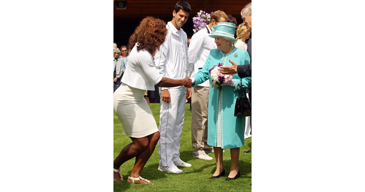 Serena Williams met Queen Elizabeth II in June 2010 at Wimbledon in