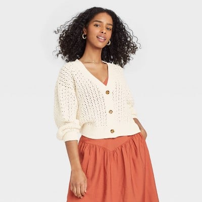 A New Day Women's Button-Front Cardigan