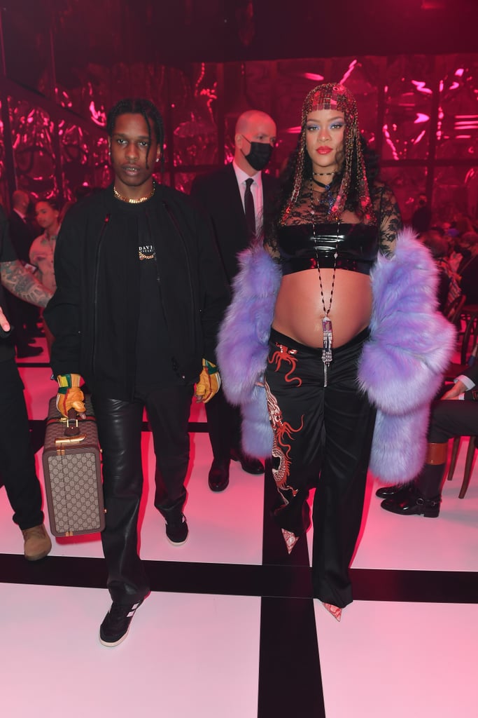 Rihanna and A$AP Rocky at Gucci During Milan Fashion Week