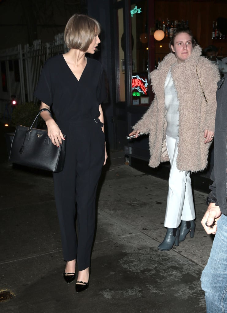 Taylor Swift and Lena Dunham Leaving Dinner in NYC