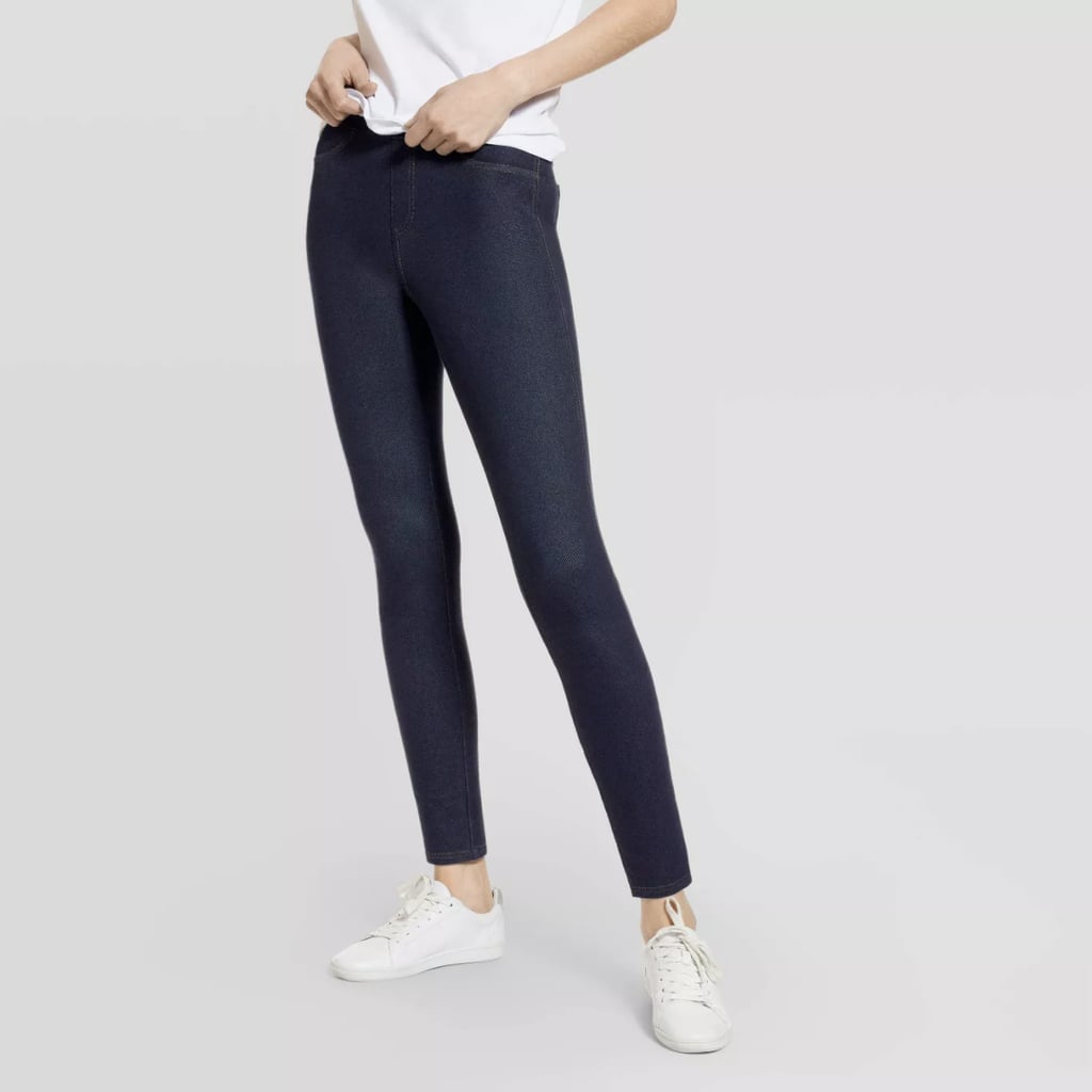 Hue Studio Mid-Rise Classic Denim Jean Leggings