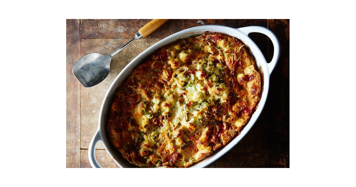 Prosciutto and Goat Cheese Strata MakeAhead Brunch Recipes POPSUGAR Food Photo 30