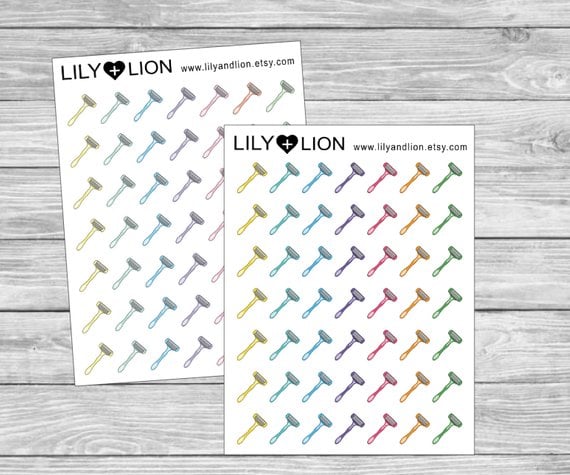 Shave Mini Icon Planner Stickers