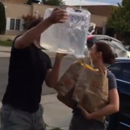 John Krasinski and Emily Blunt Ice Bucket Challenge