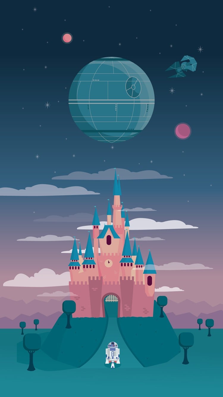Disney And The Death Star Wallpaper 33 Magical Disney Wallpapers For Your Phone Popsugar Tech Photo 33