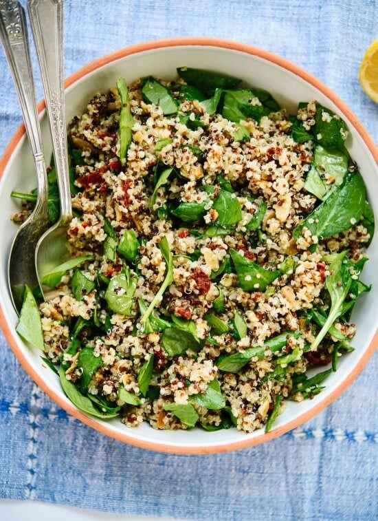 Sun-dried Tomato, Spinach and Quinoa Salad