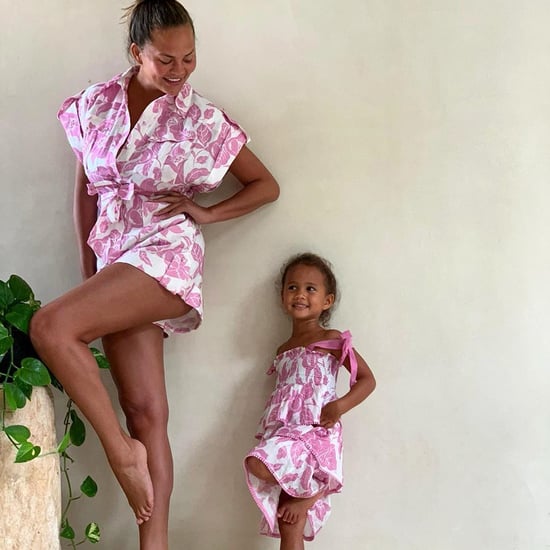 Chrissy Teigen and Luna Stephens Wear Matching Pink Outfits