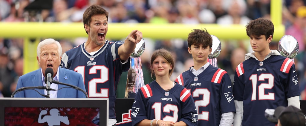 Tom Brady and His Kids at Opening Patriots Game