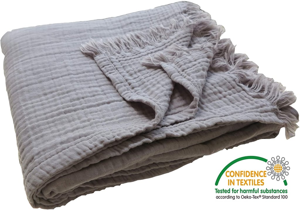 100% Organic Muslin Cotton Throw Blanket