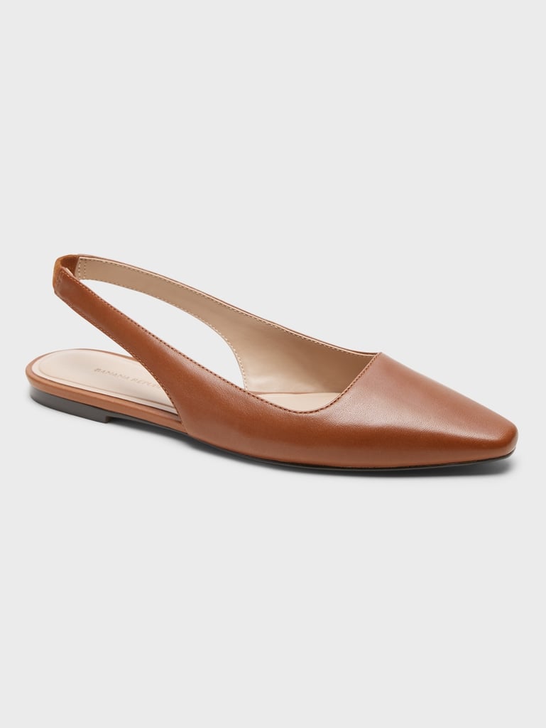 Leather Slingback Flat