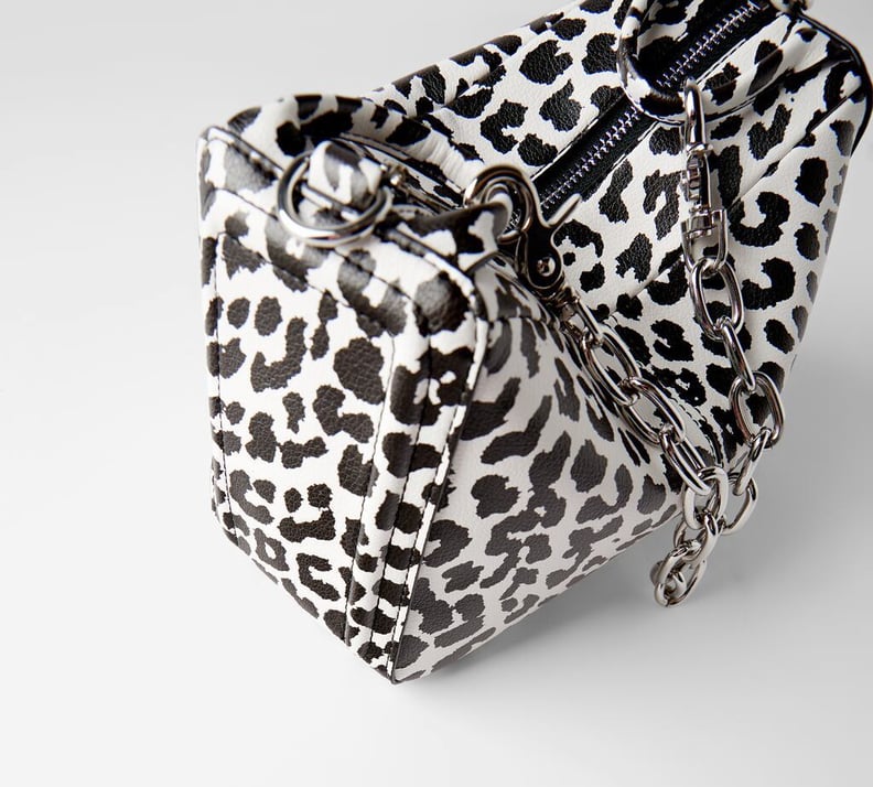 Zara Animal Print Bowling Bag